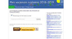 Desktop Screenshot of fr.myschoolholidays.com