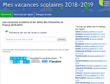 Tablet Screenshot of fr.myschoolholidays.com