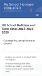 Mobile Screenshot of myschoolholidays.com