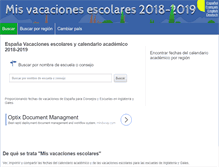 Tablet Screenshot of es.myschoolholidays.com