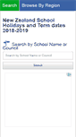 Mobile Screenshot of nz.myschoolholidays.com