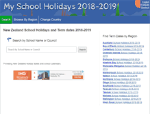 Tablet Screenshot of nz.myschoolholidays.com